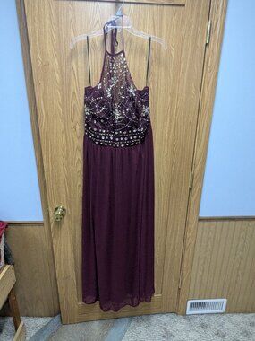 Maroon cocktail dress